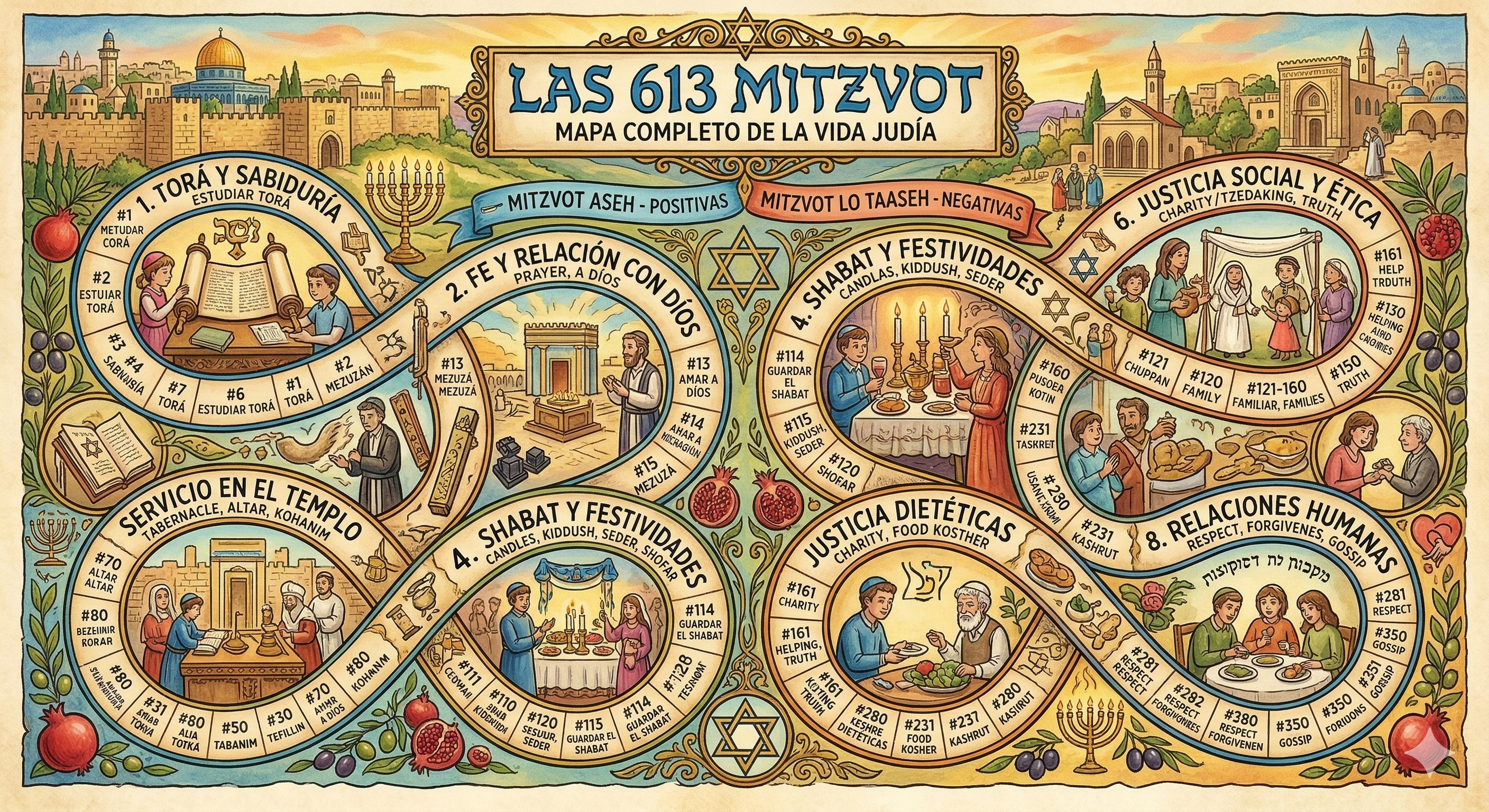 Las 613 Mitzvot: Mapa Completo de la Vida Judía